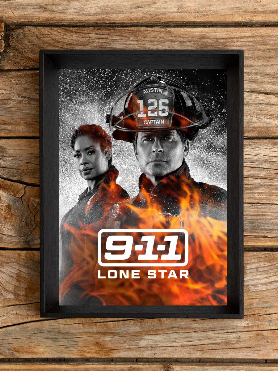 9-1-1: Lone Star Dizi Tablo Siyah Çerçeveli Dizi Poster Duvar Tablo