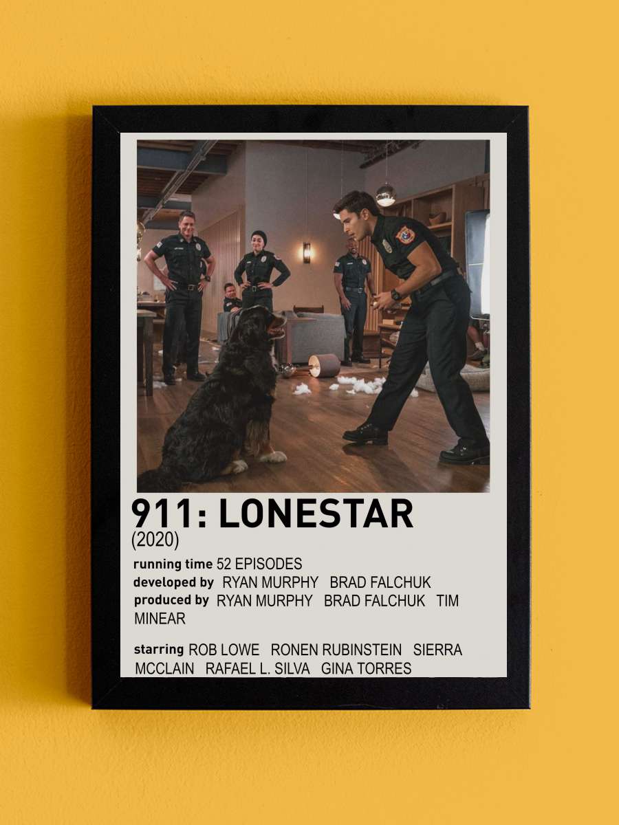 9-1-1: Lone Star Dizi Tablo Siyah Çerçeveli Dizi Poster Duvar Tablo