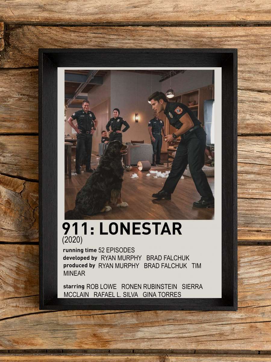 9-1-1: Lone Star Dizi Tablo Siyah Çerçeveli Dizi Poster Duvar Tablo