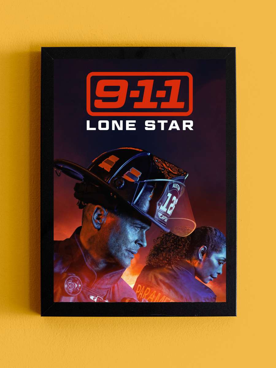 9-1-1: Lone Star Dizi Tablo Siyah Çerçeveli Dizi Poster Duvar Tablo