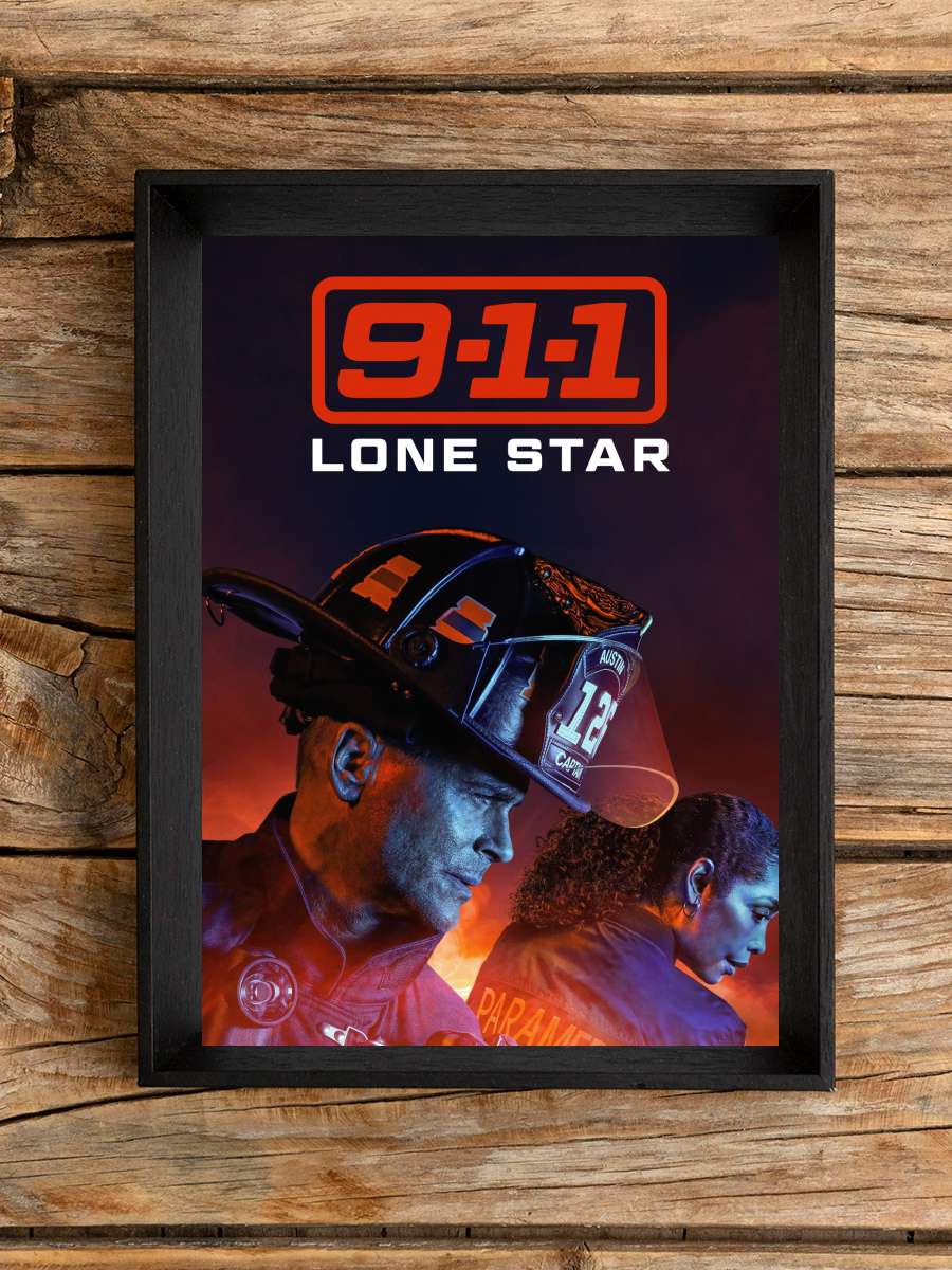 9-1-1: Lone Star Dizi Tablo Siyah Çerçeveli Dizi Poster Duvar Tablo