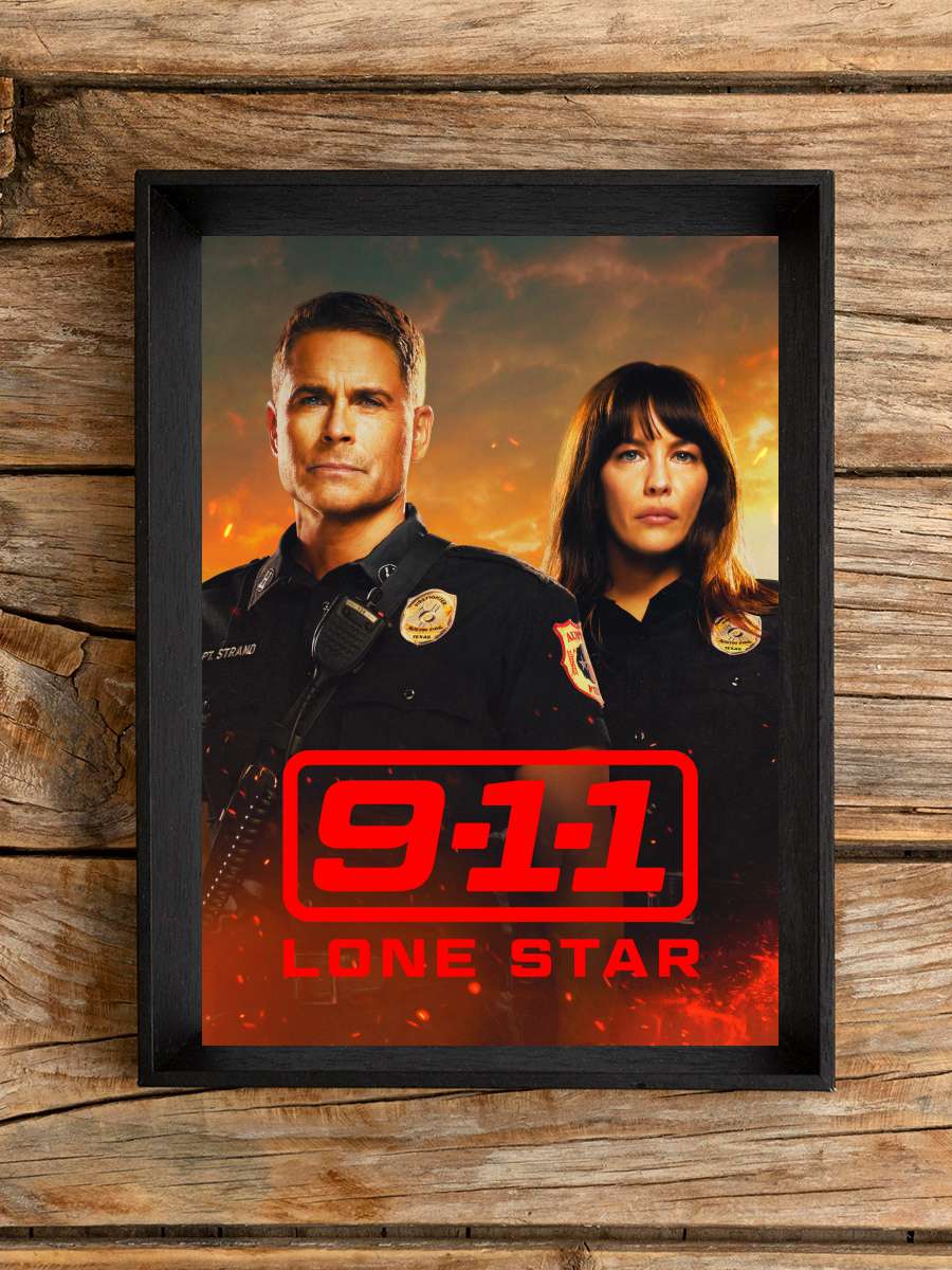 9-1-1: Lone Star Dizi Tablo Siyah Çerçeveli Dizi Poster Duvar Tablo