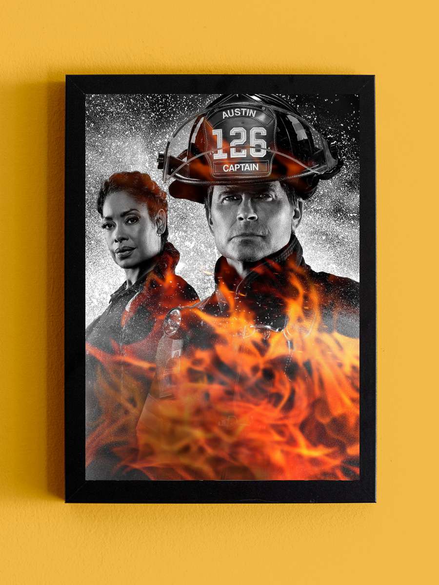 9-1-1: Lone Star Dizi Tablo Siyah Çerçeveli Dizi Poster Duvar Tablo