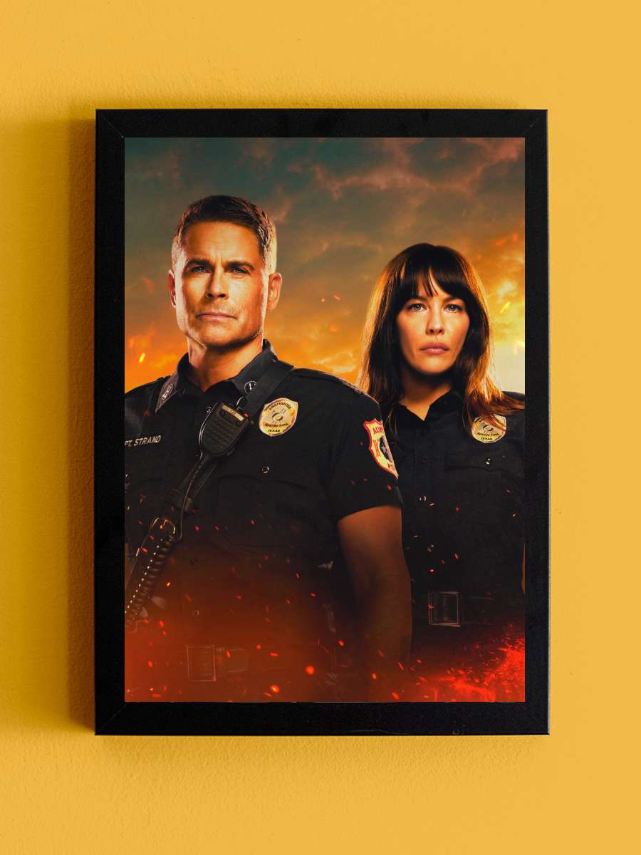 9-1-1: Lone Star Dizi Tablo Siyah Çerçeveli Dizi Poster Duvar Tablo