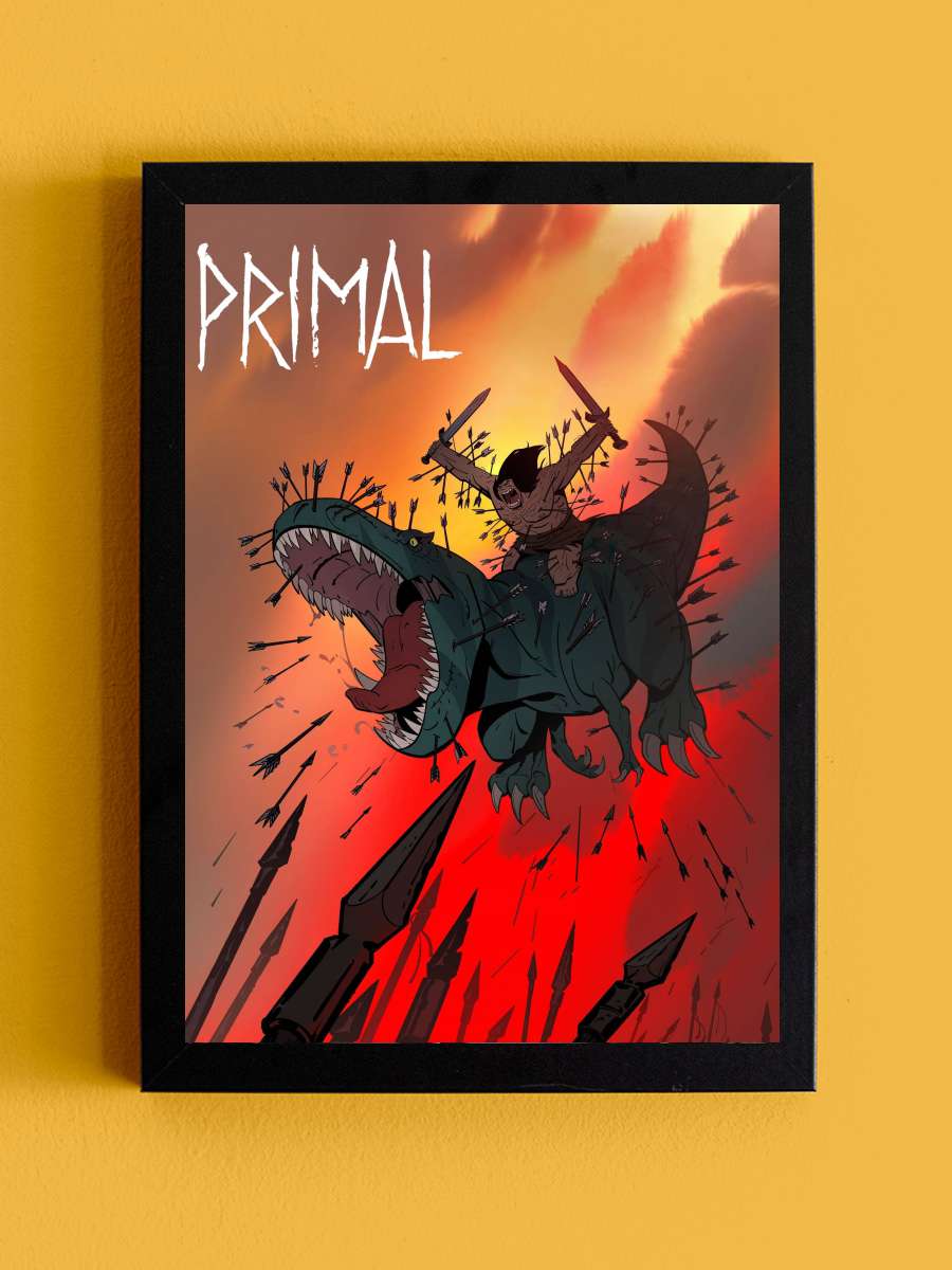 Primal Dizi Tablo Siyah Çerçeveli Dizi Poster Duvar Tablo