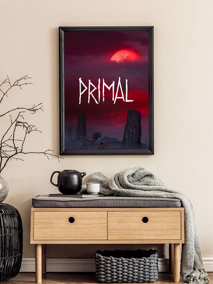 Primal Dizi Tablo Siyah Çerçeveli Dizi Poster Duvar Tablo