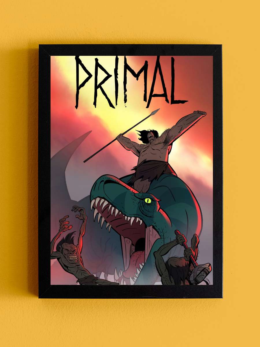 Primal Dizi Tablo Siyah Çerçeveli Dizi Poster Duvar Tablo