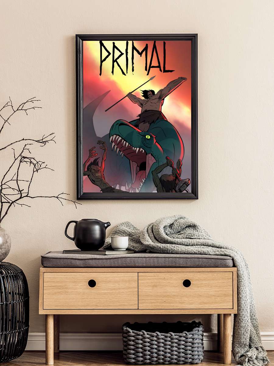 Primal Dizi Tablo Siyah Çerçeveli Dizi Poster Duvar Tablo