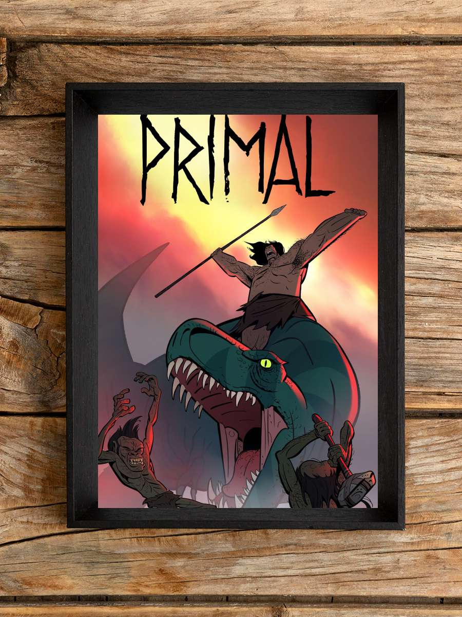 Primal Dizi Tablo Siyah Çerçeveli Dizi Poster Duvar Tablo