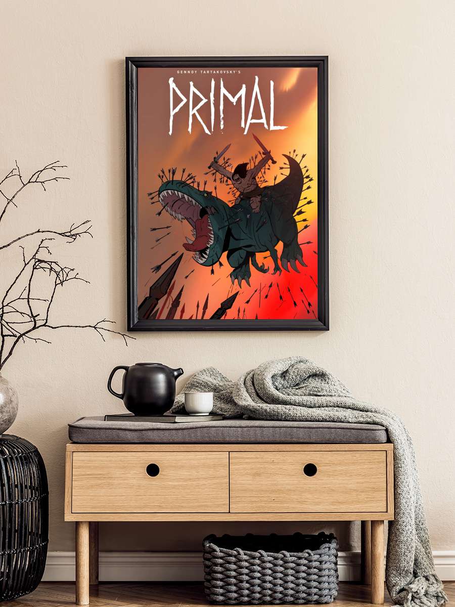 Primal Dizi Tablo Siyah Çerçeveli Dizi Poster Duvar Tablo