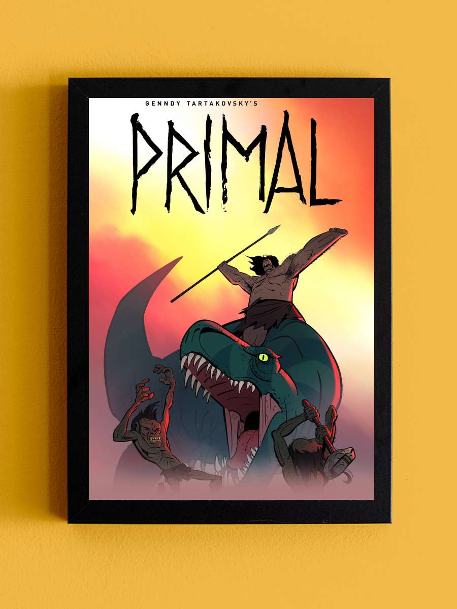 Primal Dizi Tablo Siyah Çerçeveli Dizi Poster Duvar Tablo