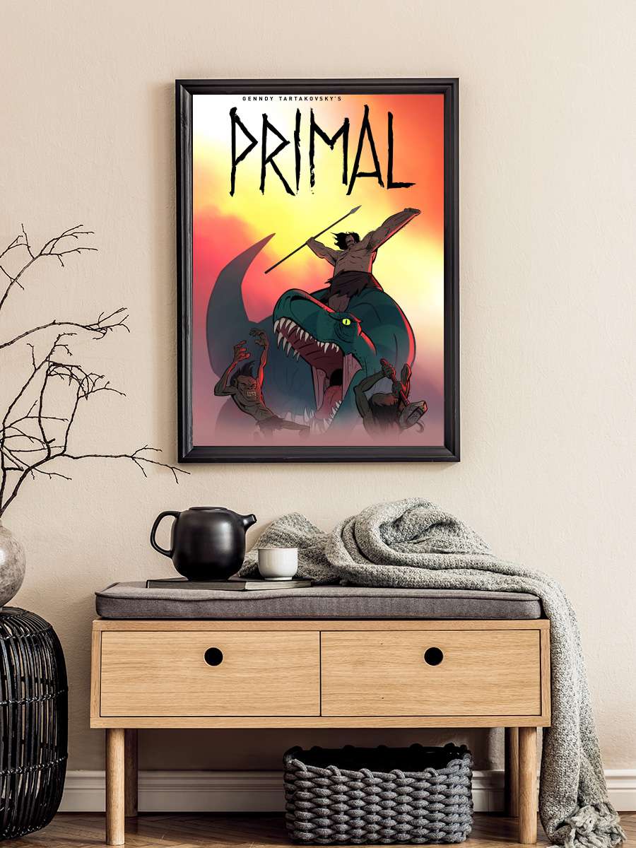 Primal Dizi Tablo Siyah Çerçeveli Dizi Poster Duvar Tablo