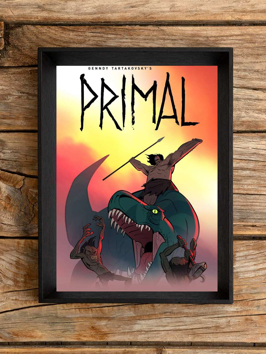 Primal Dizi Tablo Siyah Çerçeveli Dizi Poster Duvar Tablo