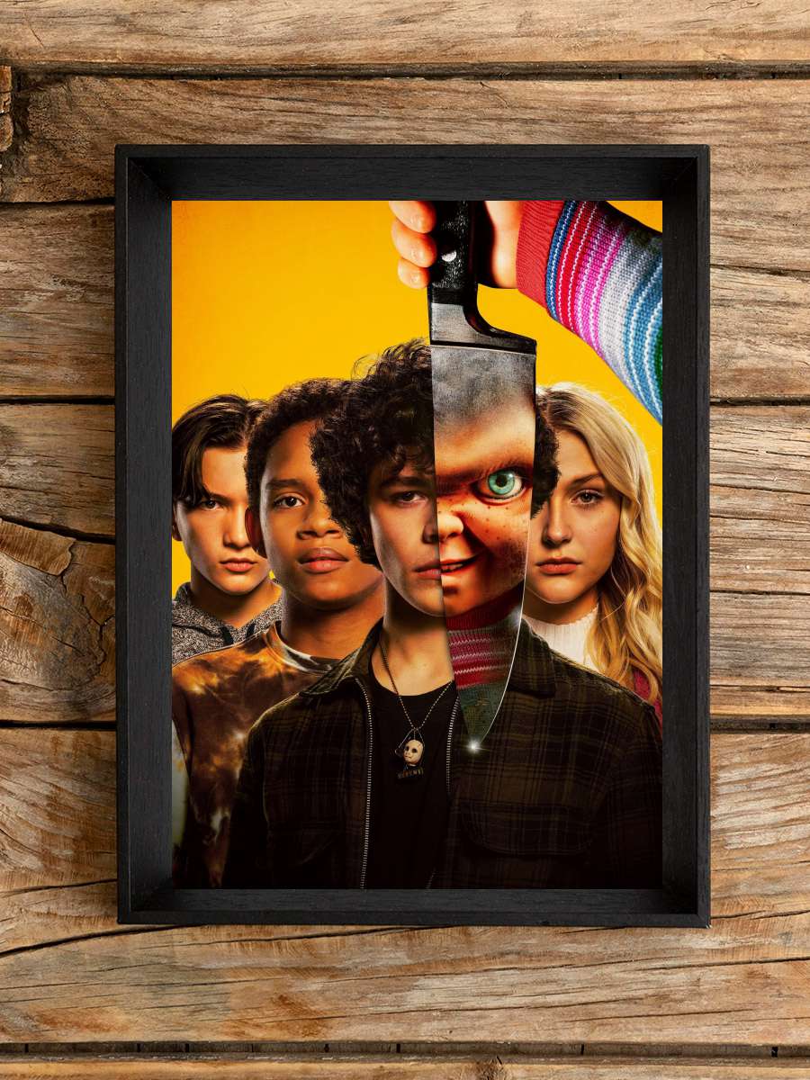 Chucky Dizi Tablo Siyah Çerçeveli Dizi Poster Duvar Tablo