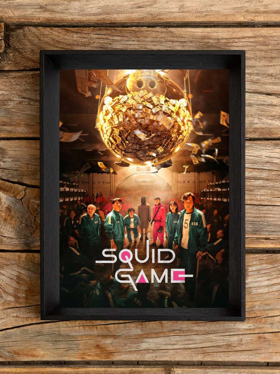 Squid Game - 오징어 게임 Dizi Tablo Siyah Çerçeveli Dizi Poster Duvar Tablo