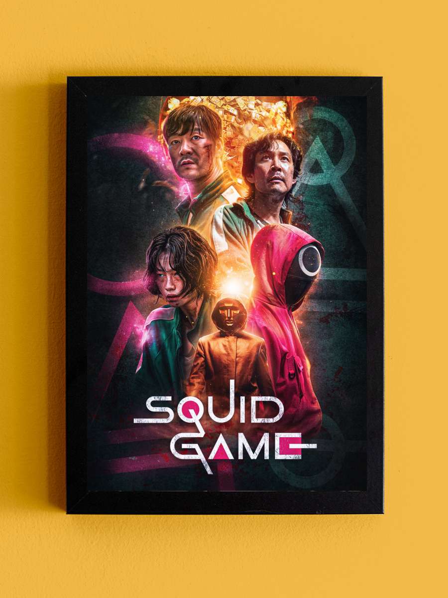 Squid Game - 오징어 게임 Dizi Tablo Siyah Çerçeveli Dizi Poster Duvar Tablo