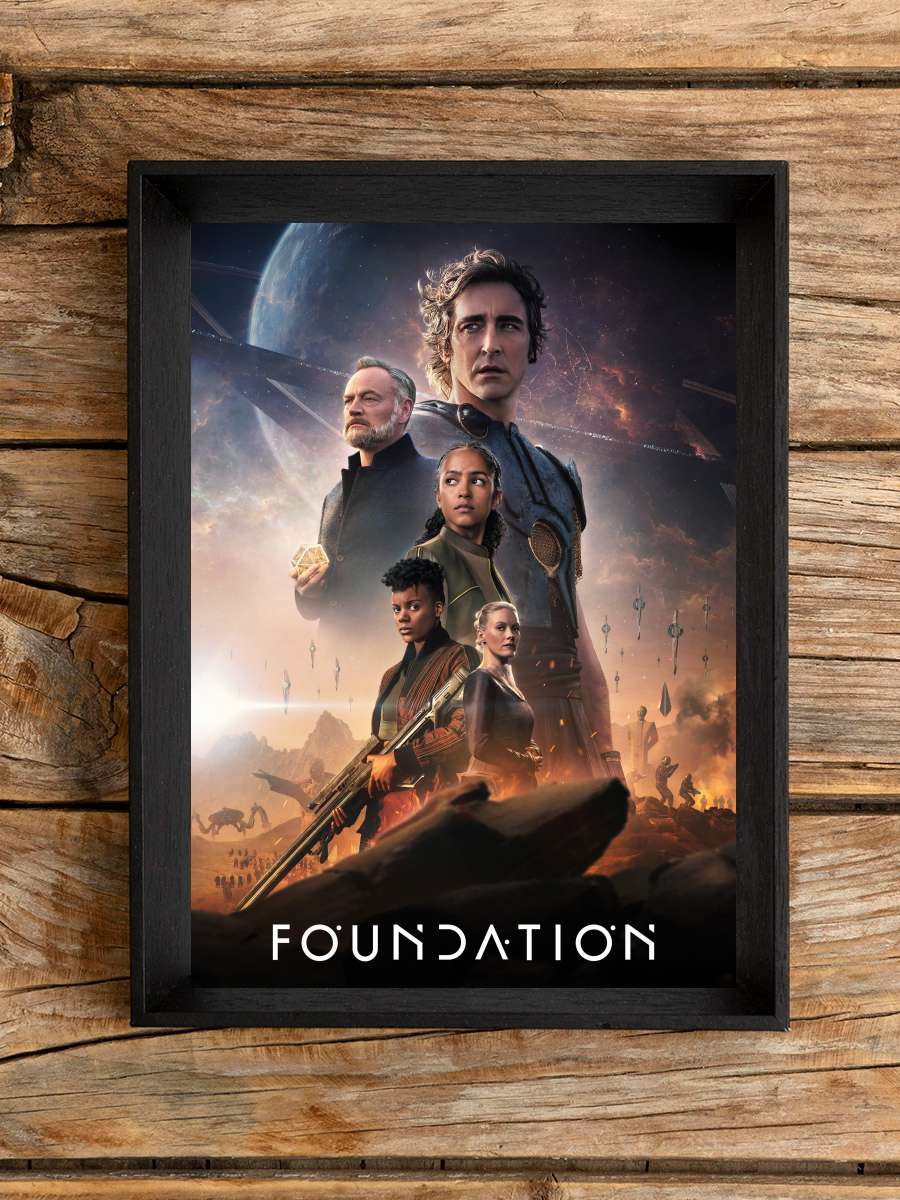 Foundation Dizi Tablo Siyah Çerçeveli Dizi Poster Duvar Tablo