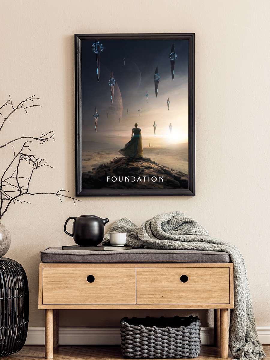 Foundation Dizi Tablo Siyah Çerçeveli Dizi Poster Duvar Tablo