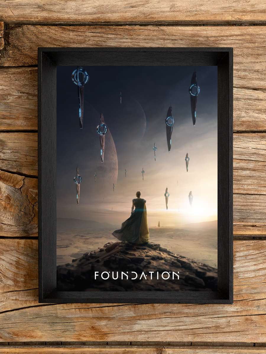 Foundation Dizi Tablo Siyah Çerçeveli Dizi Poster Duvar Tablo