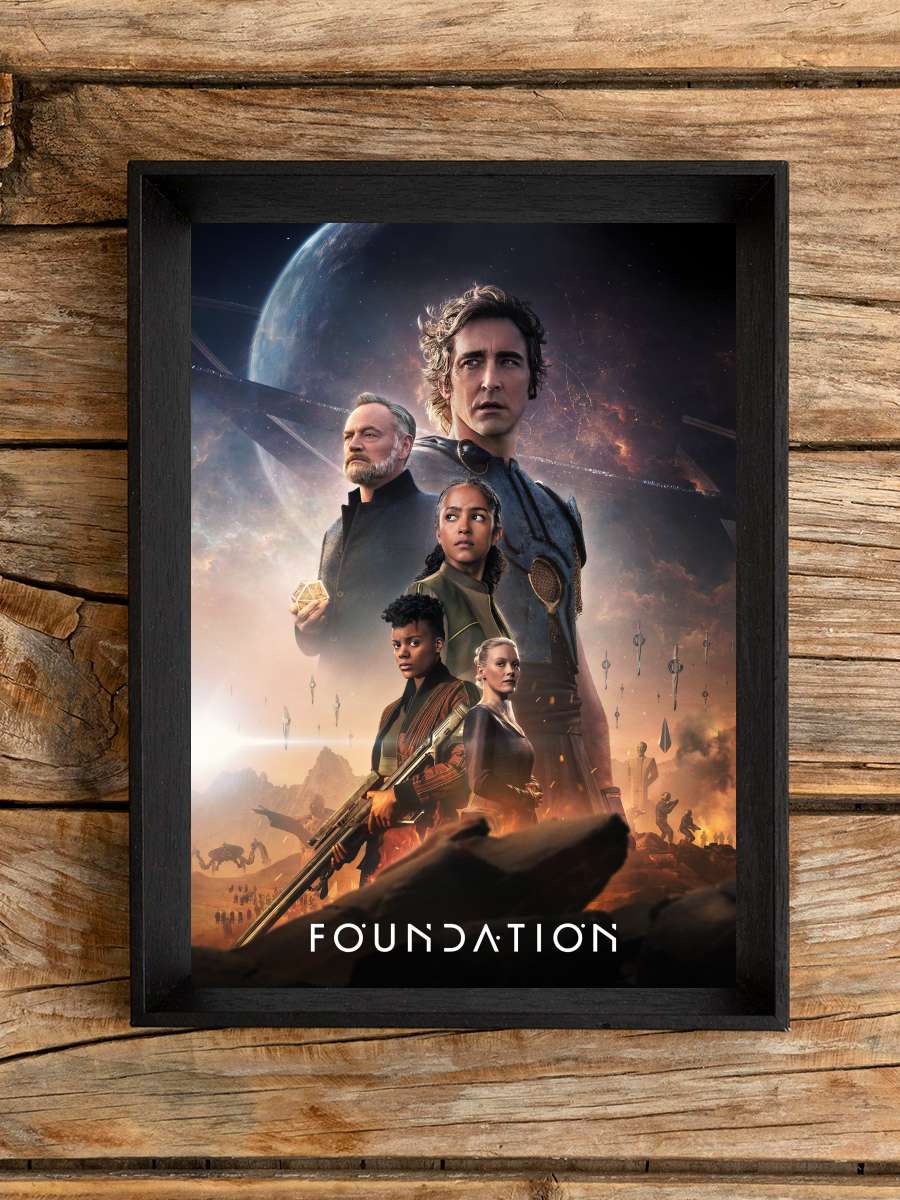 Foundation Dizi Tablo Siyah Çerçeveli Dizi Poster Duvar Tablo