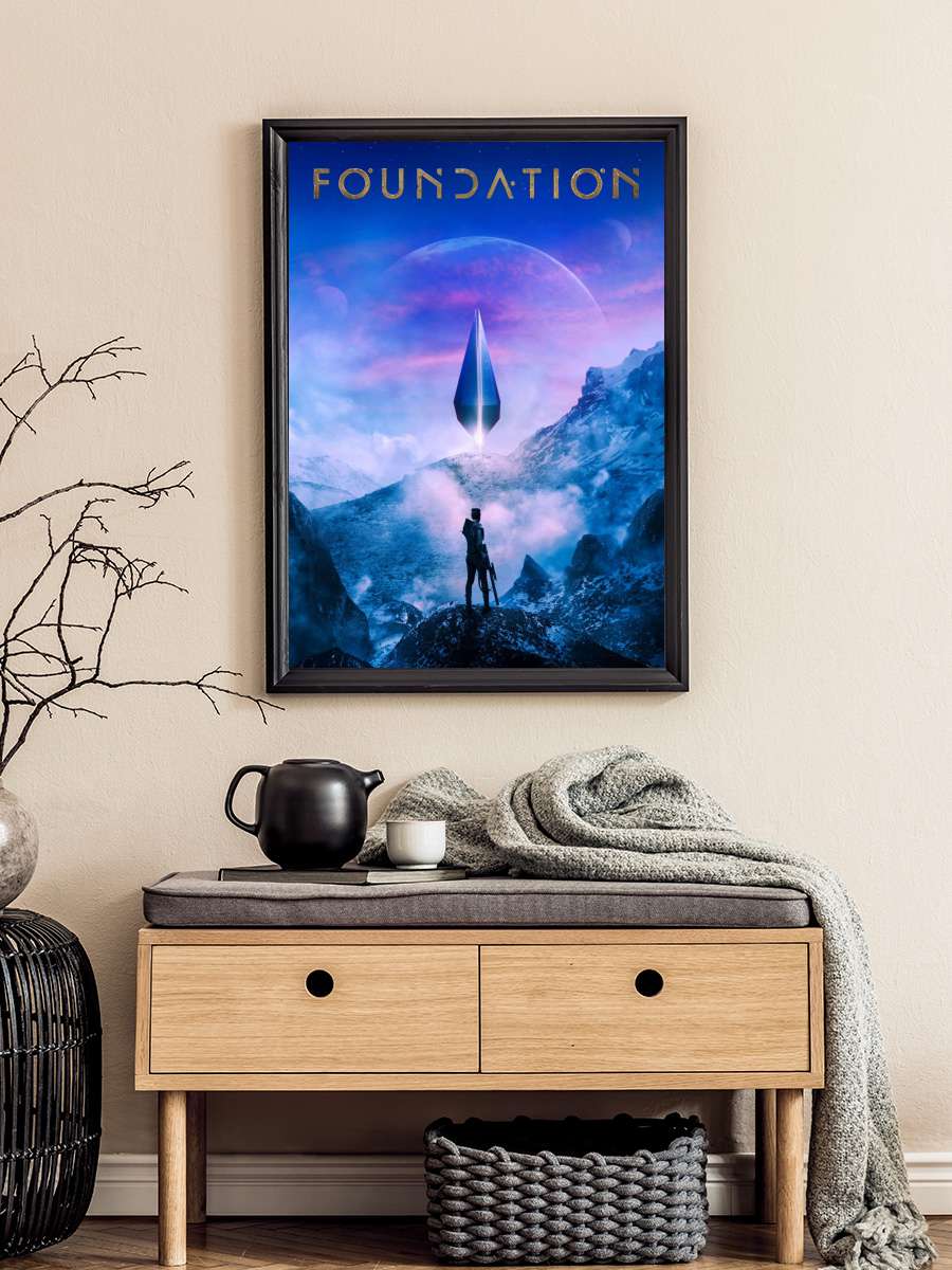 Foundation Dizi Tablo Siyah Çerçeveli Dizi Poster Duvar Tablo