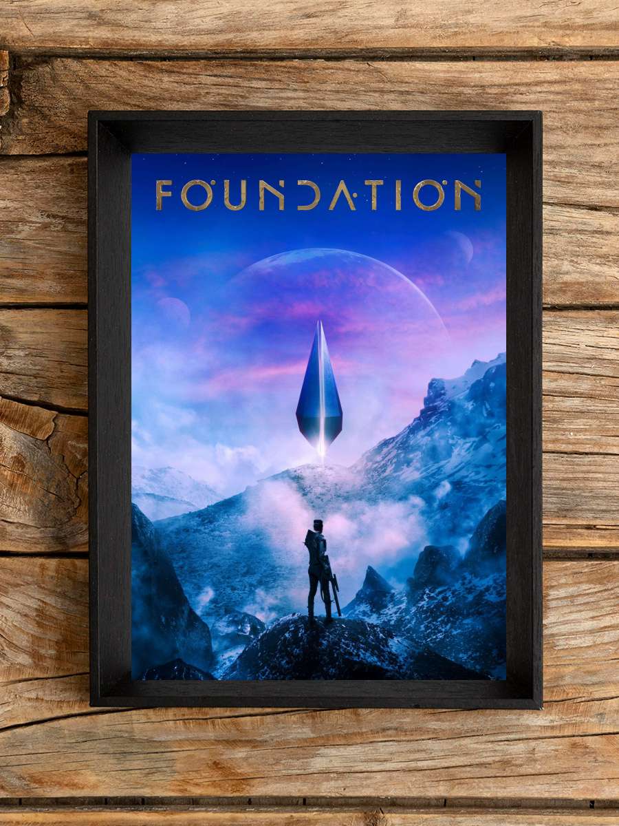 Foundation Dizi Tablo Siyah Çerçeveli Dizi Poster Duvar Tablo