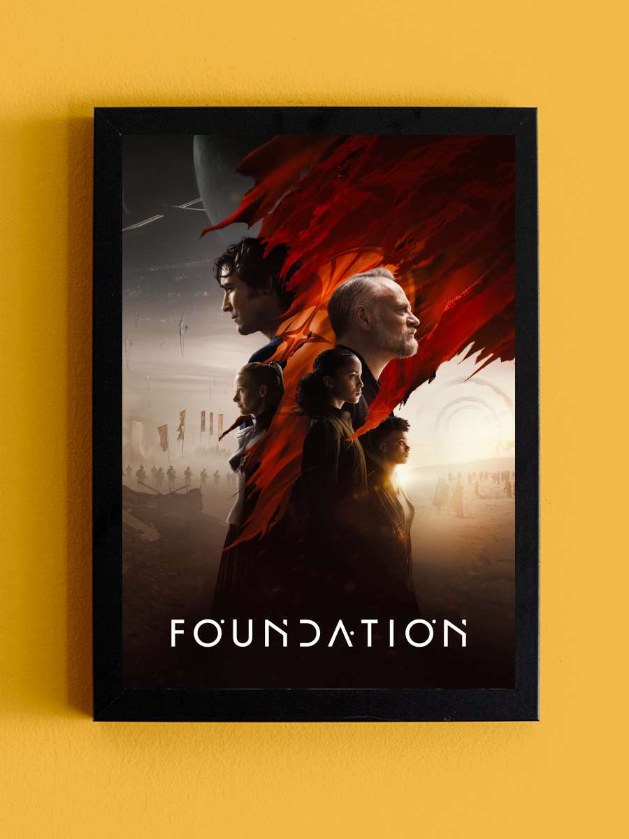 Foundation Dizi Tablo Siyah Çerçeveli Dizi Poster Duvar Tablo