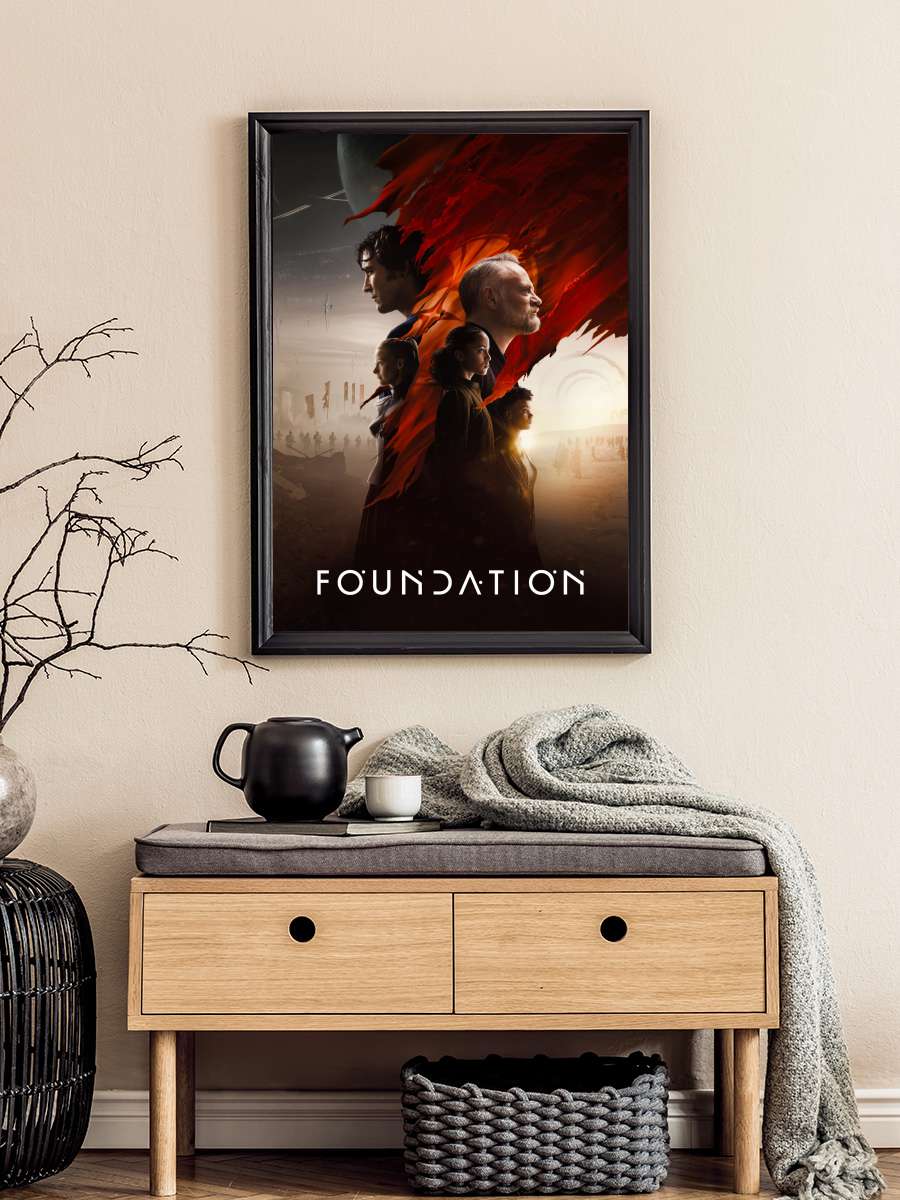 Foundation Dizi Tablo Siyah Çerçeveli Dizi Poster Duvar Tablo