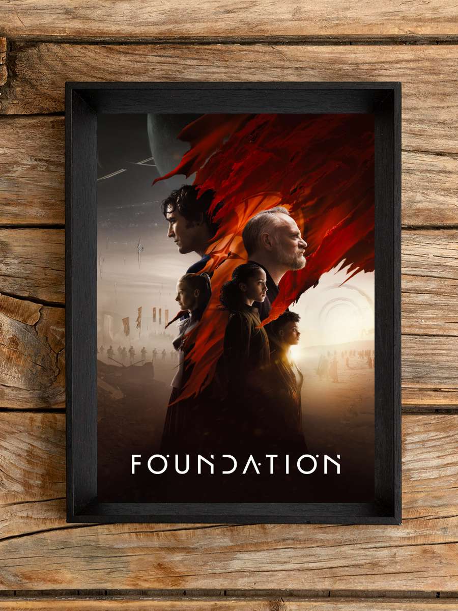 Foundation Dizi Tablo Siyah Çerçeveli Dizi Poster Duvar Tablo