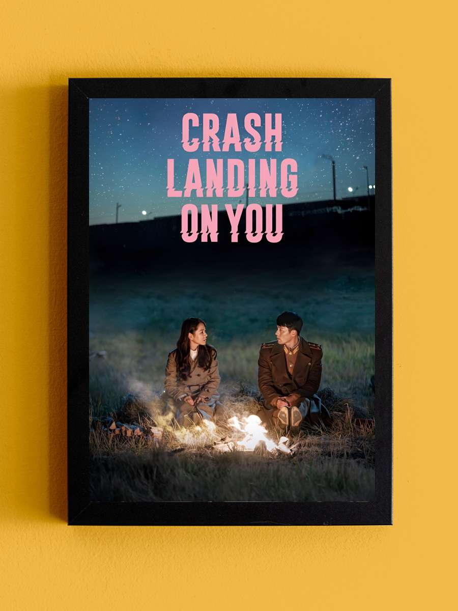 Crash Landing on You - 사랑의 불시착 Dizi Tablo Siyah Çerçeveli Dizi Poster Duvar Tablo