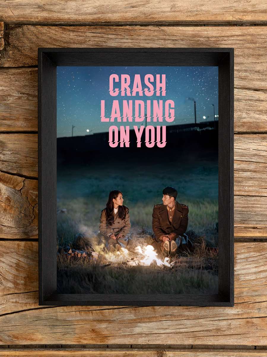 Crash Landing on You - 사랑의 불시착 Dizi Tablo Siyah Çerçeveli Dizi Poster Duvar Tablo