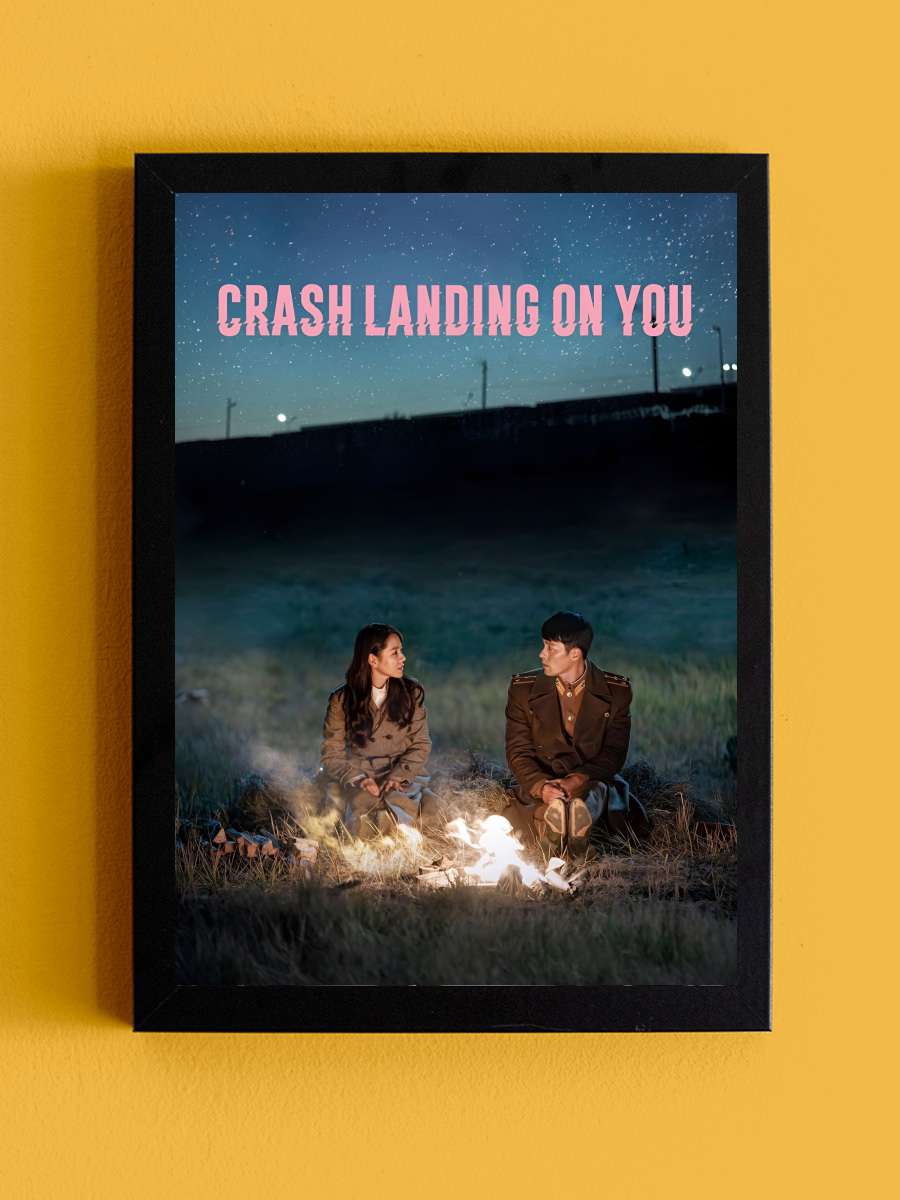 Crash Landing on You - 사랑의 불시착 Dizi Tablo Siyah Çerçeveli Dizi Poster Duvar Tablo