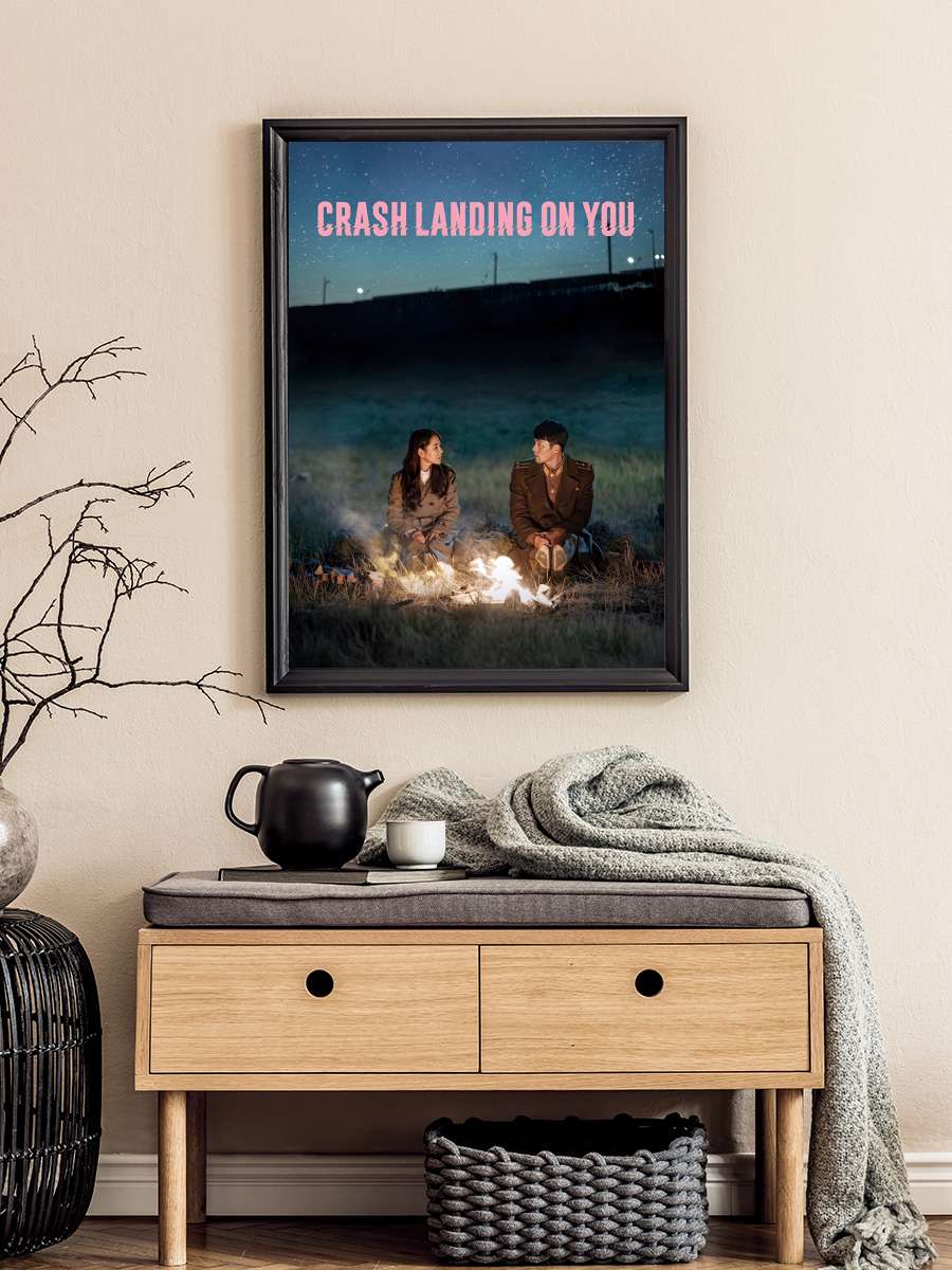 Crash Landing on You - 사랑의 불시착 Dizi Tablo Siyah Çerçeveli Dizi Poster Duvar Tablo