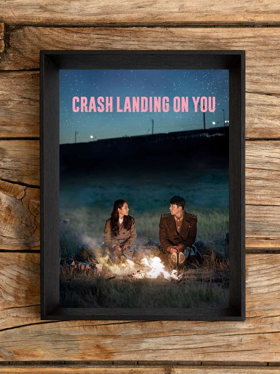 Crash Landing on You - 사랑의 불시착 Dizi Tablo Siyah Çerçeveli Dizi Poster Duvar Tablo