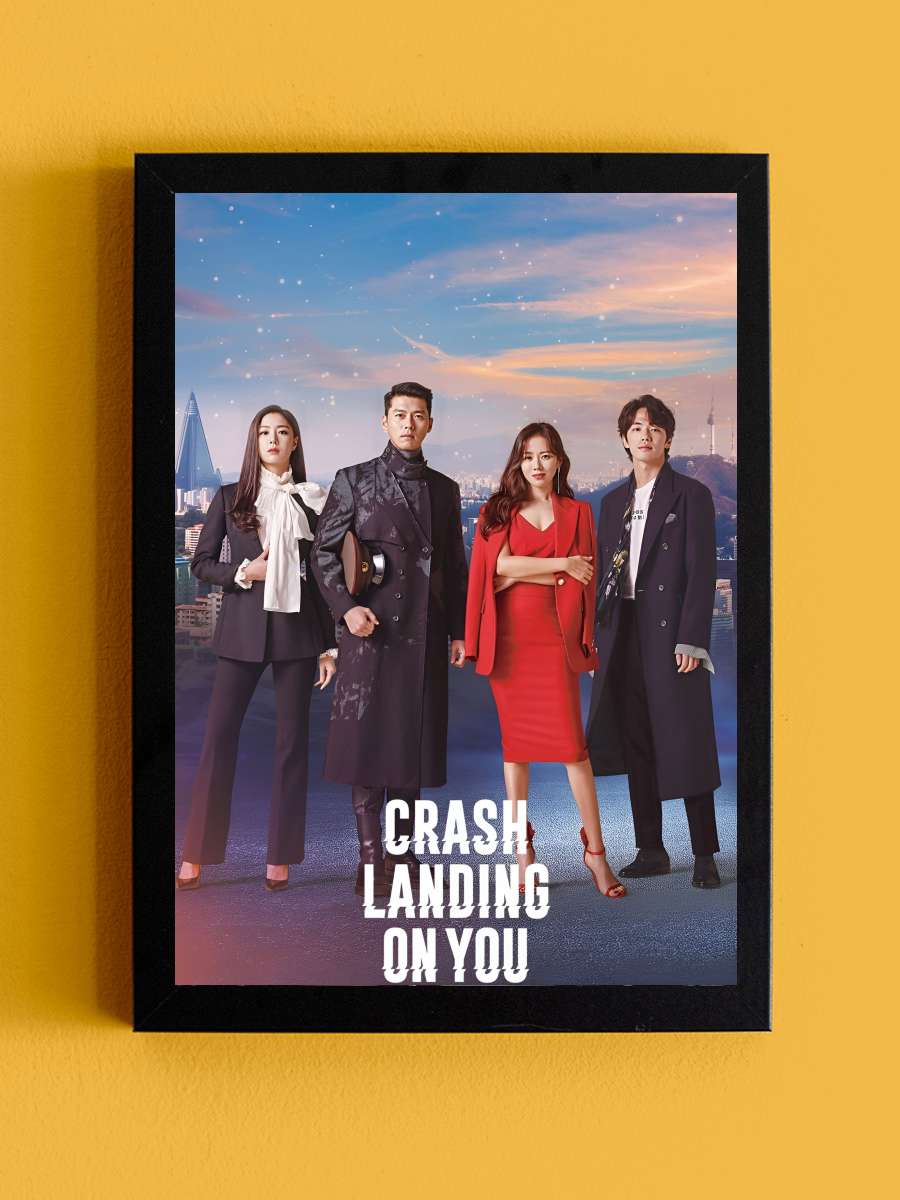 Crash Landing on You - 사랑의 불시착 Dizi Tablo Siyah Çerçeveli Dizi Poster Duvar Tablo