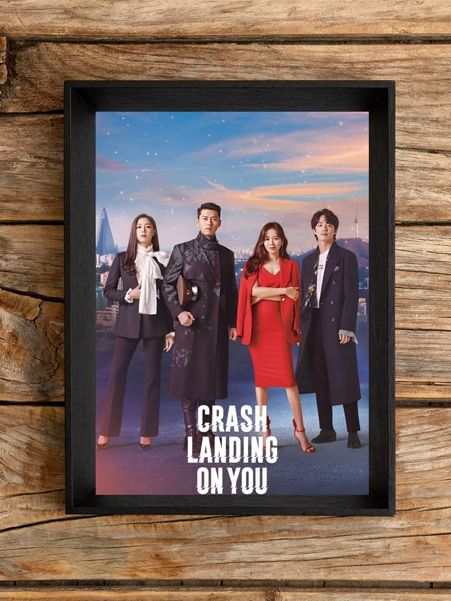 Crash Landing on You - 사랑의 불시착 Dizi Tablo Siyah Çerçeveli Dizi Poster Duvar Tablo