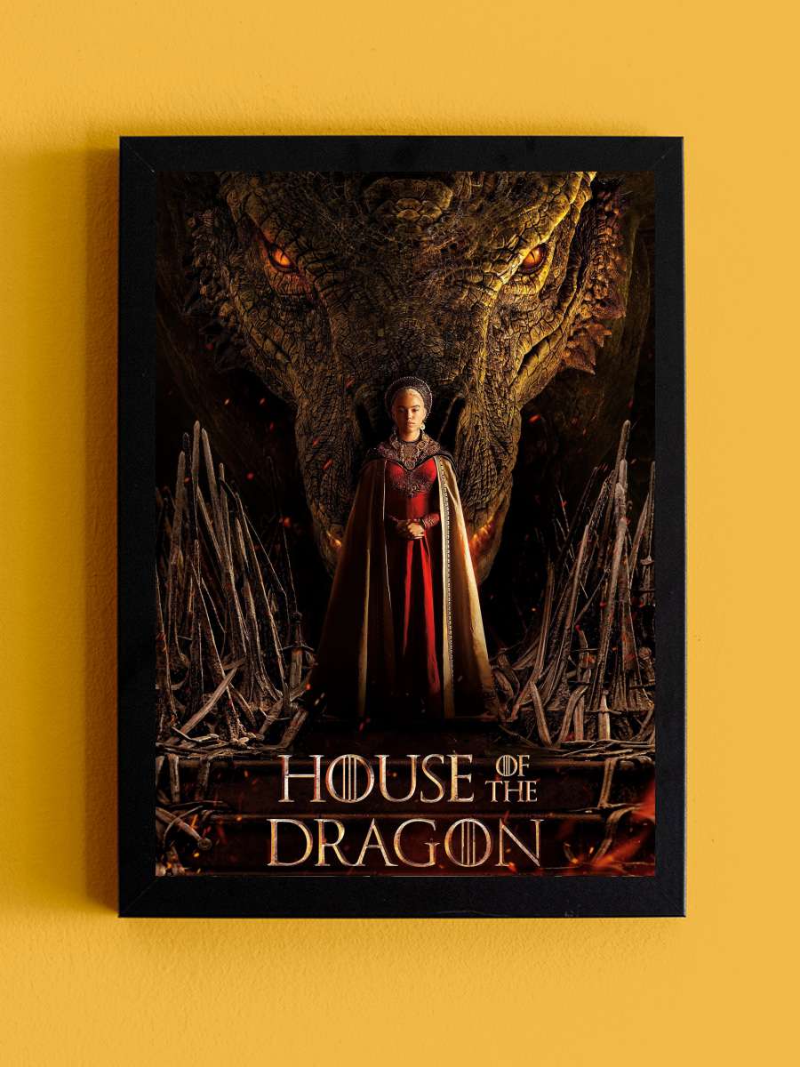 House of the Dragon Dizi Tablo Siyah Çerçeveli Dizi Poster Duvar Tablo