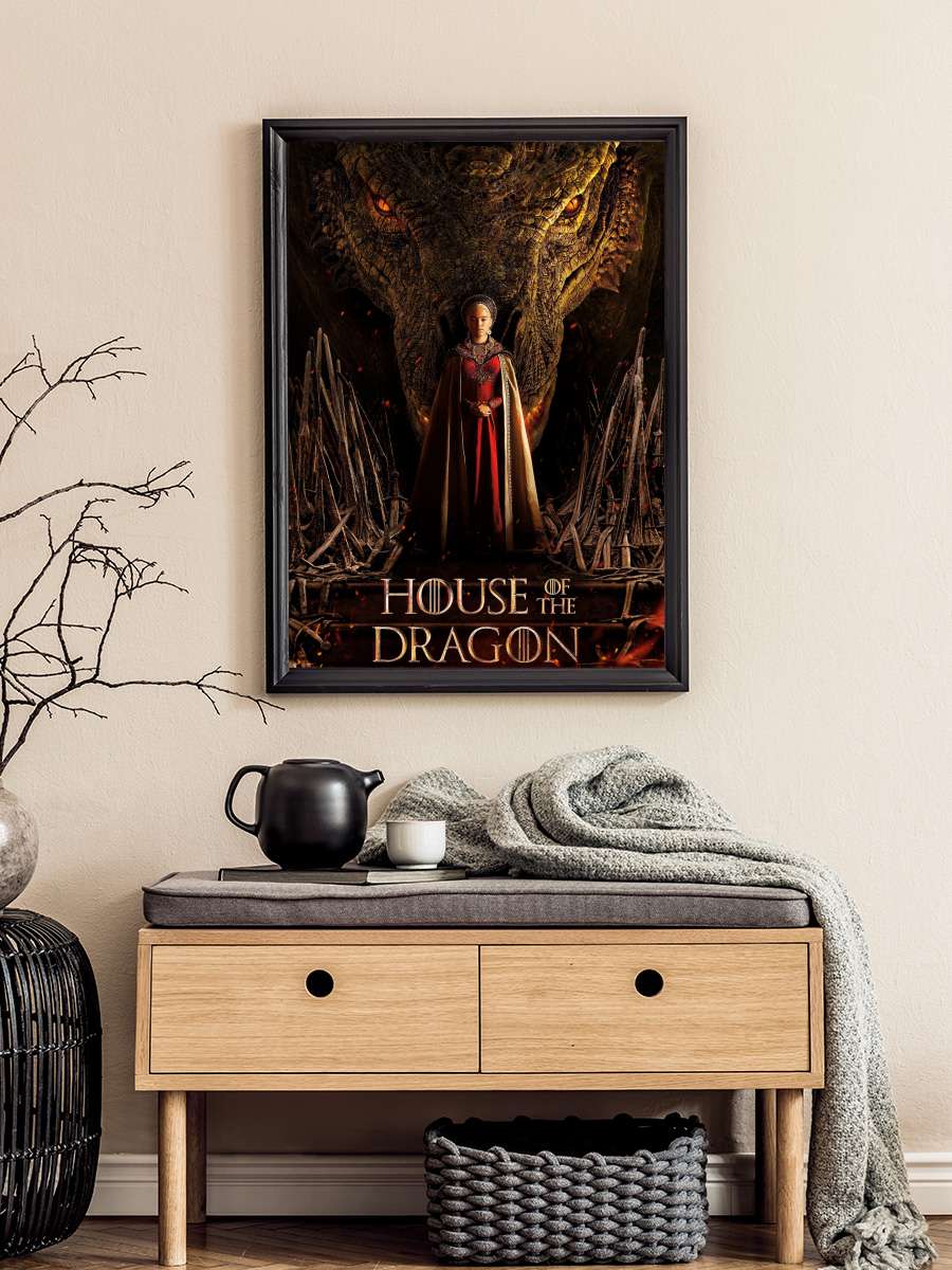 House of the Dragon Dizi Tablo Siyah Çerçeveli Dizi Poster Duvar Tablo