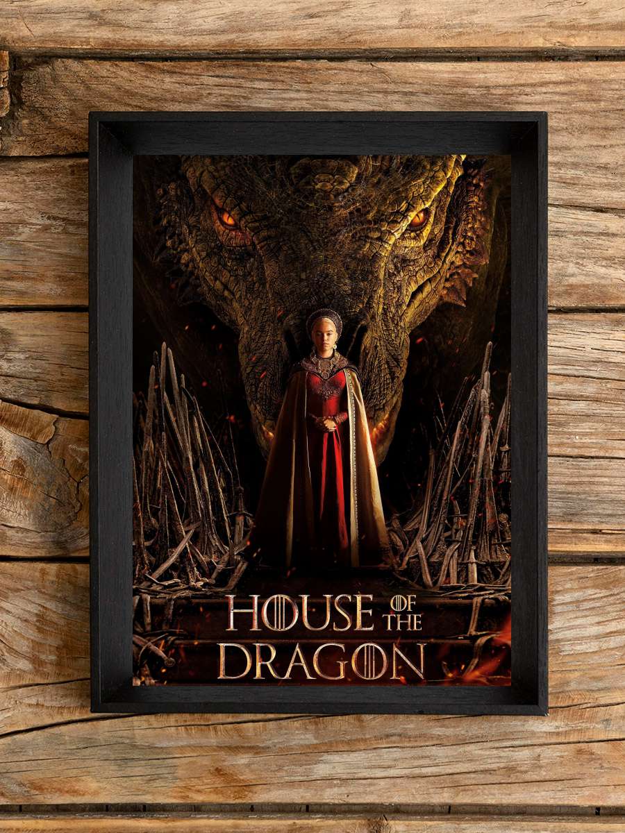 House of the Dragon Dizi Tablo Siyah Çerçeveli Dizi Poster Duvar Tablo