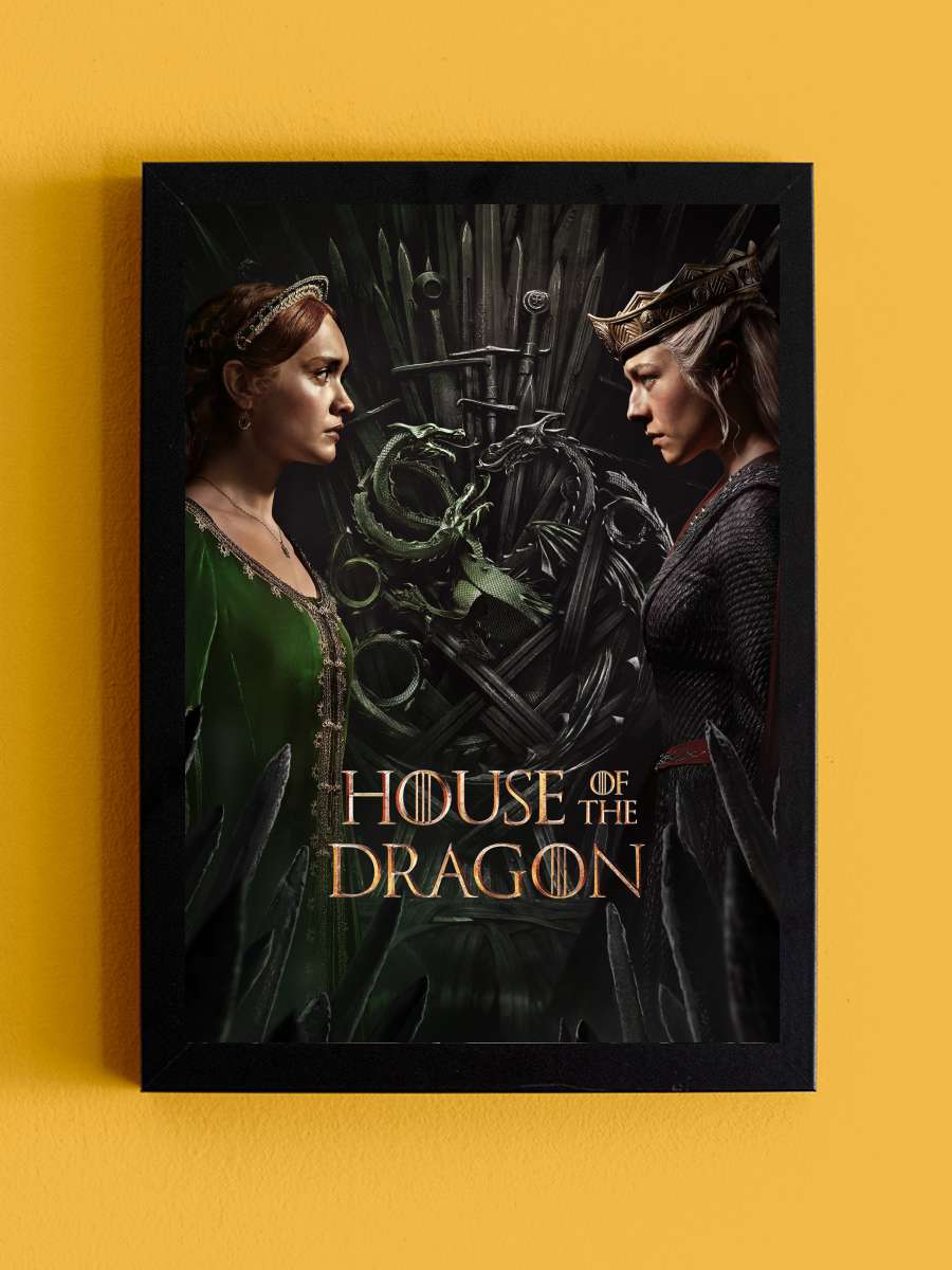 House of the Dragon Dizi Tablo Siyah Çerçeveli Dizi Poster Duvar Tablo