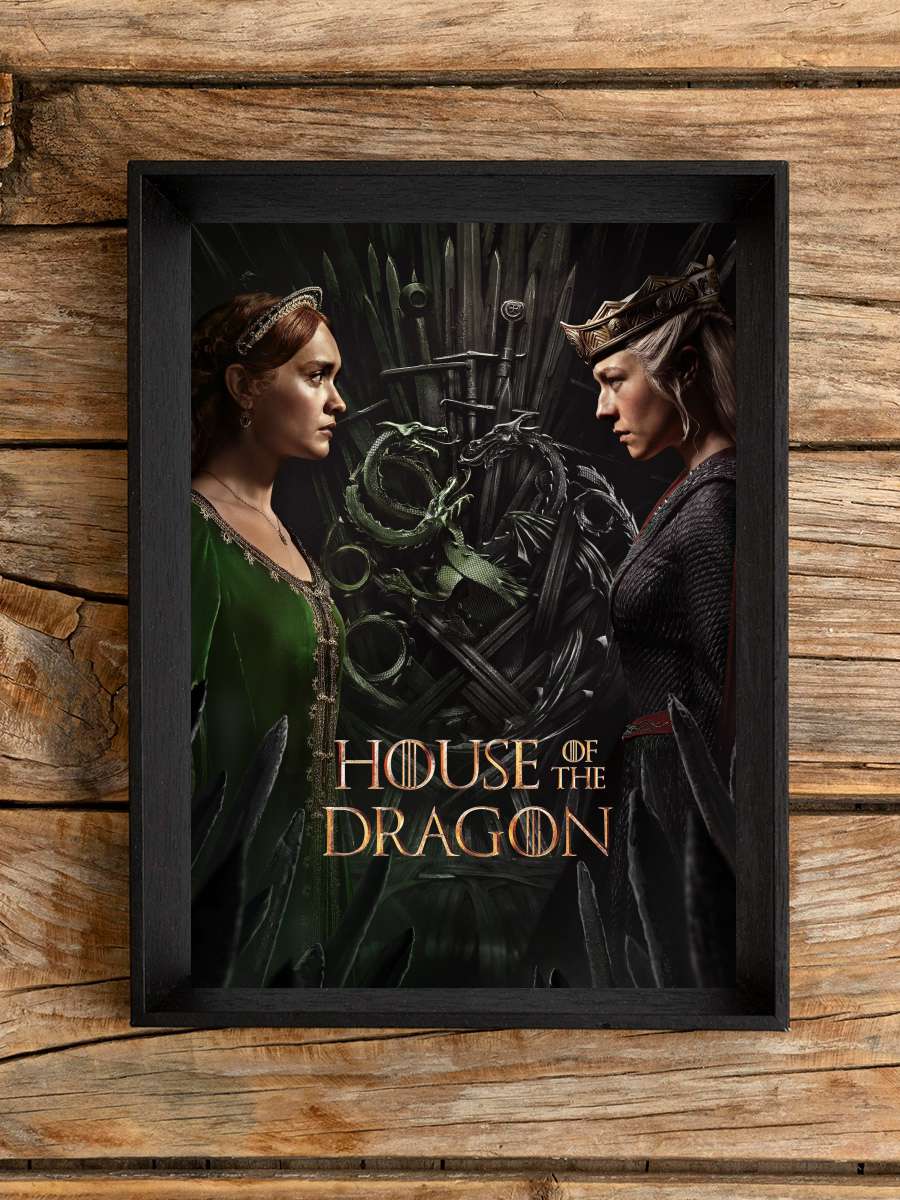 House of the Dragon Dizi Tablo Siyah Çerçeveli Dizi Poster Duvar Tablo