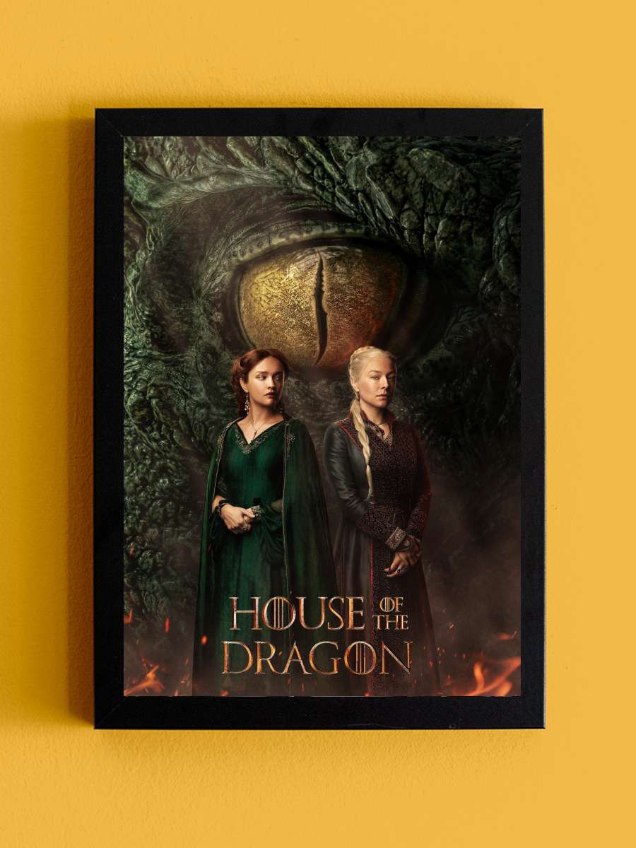 House of the Dragon Dizi Tablo Siyah Çerçeveli Dizi Poster Duvar Tablo