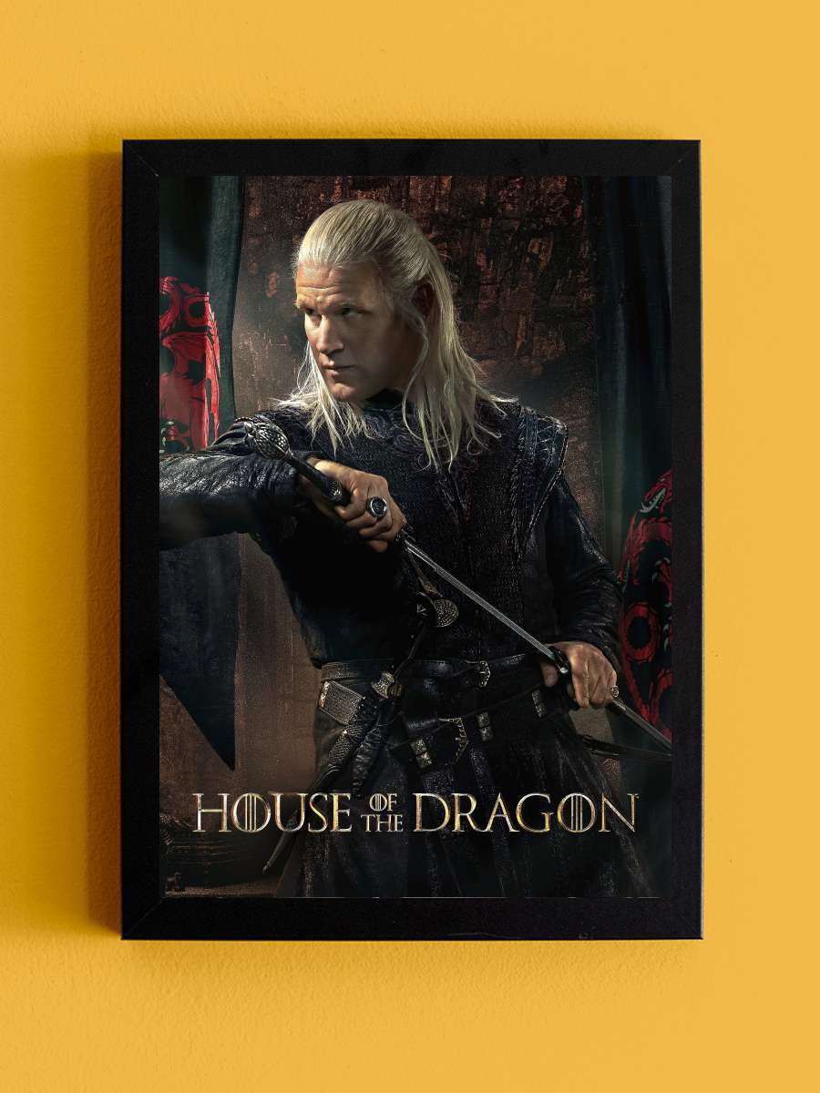 House of the Dragon Dizi Tablo Siyah Çerçeveli Dizi Poster Duvar Tablo