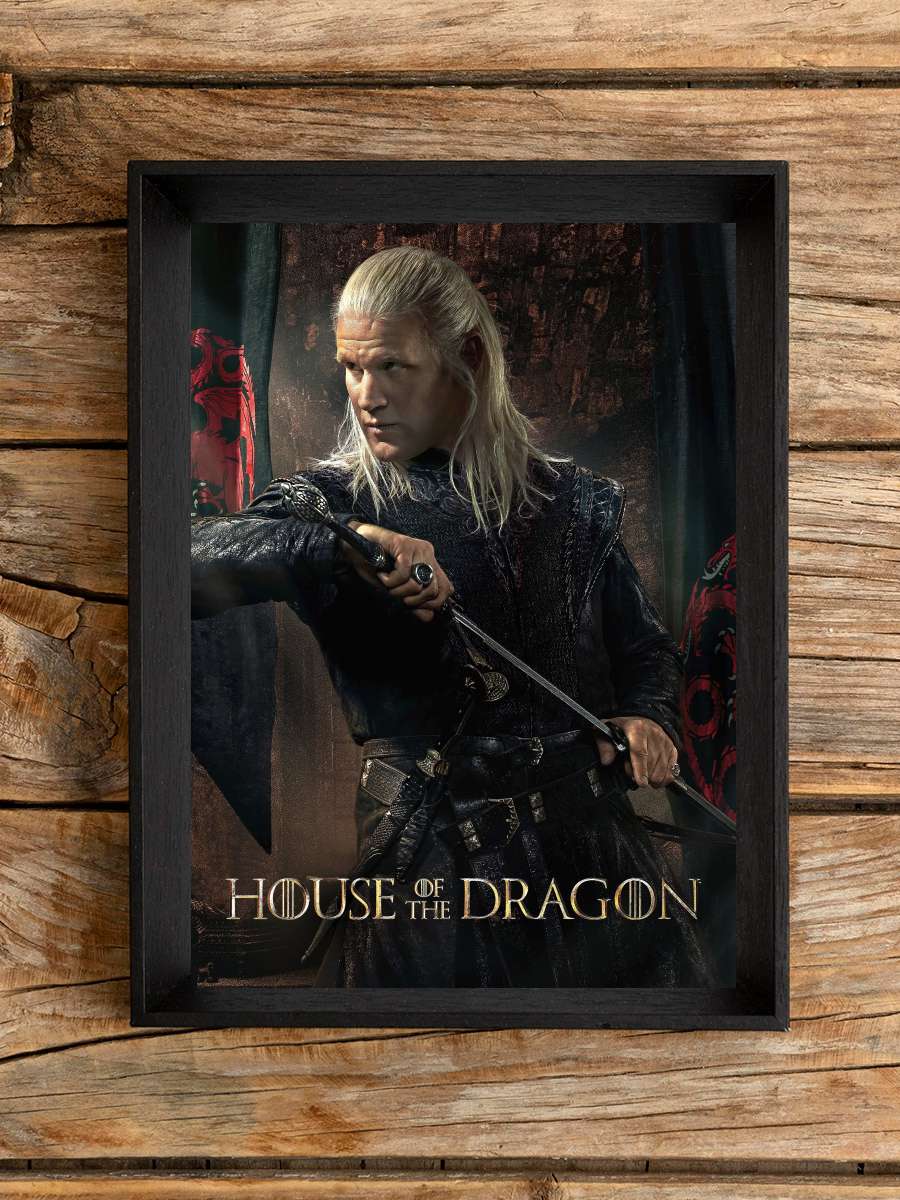 House of the Dragon Dizi Tablo Siyah Çerçeveli Dizi Poster Duvar Tablo