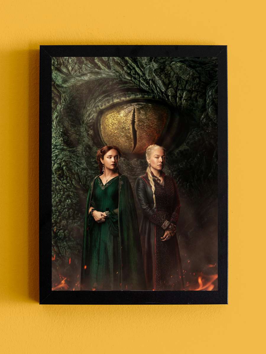 House of the Dragon Dizi Tablo Siyah Çerçeveli Dizi Poster Duvar Tablo