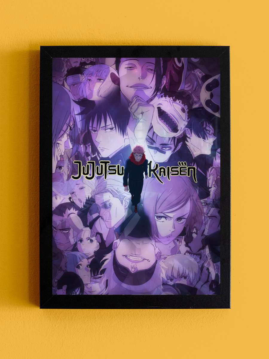 Jujutsu Kaisen - 呪術廻戦 Dizi Tablo Siyah Çerçeveli Dizi Poster Duvar Tablo