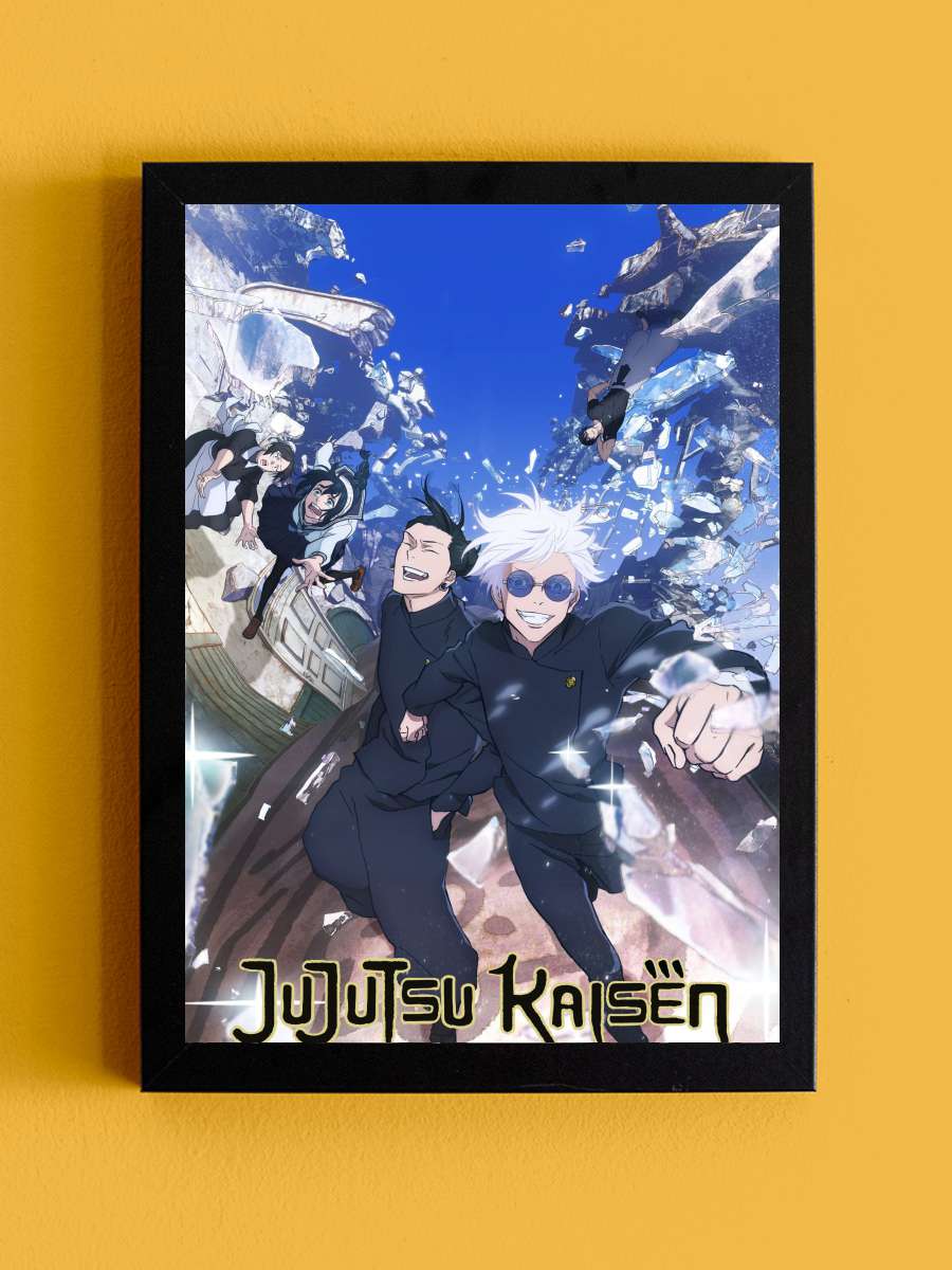 Jujutsu Kaisen - 呪術廻戦 Dizi Tablo Siyah Çerçeveli Dizi Poster Duvar Tablo