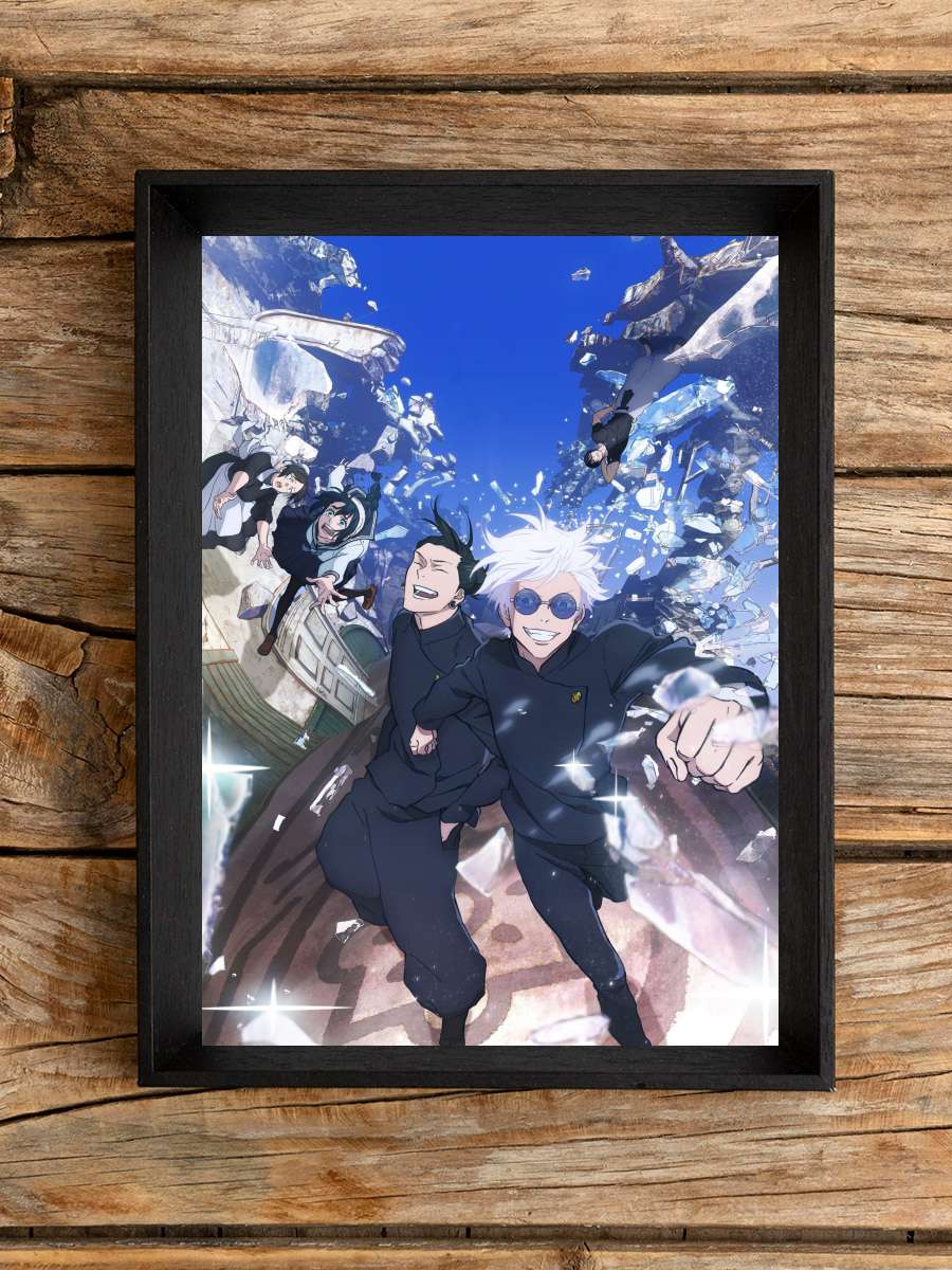 Jujutsu Kaisen - 呪術廻戦 Dizi Tablo Siyah Çerçeveli Dizi Poster Duvar Tablo