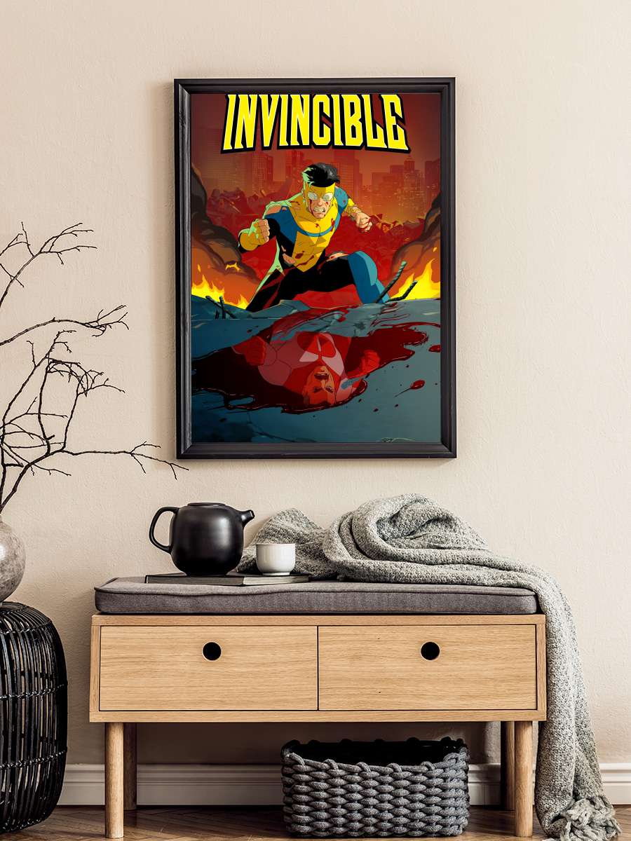 INVINCIBLE Dizi Tablo Siyah Çerçeveli Dizi Poster Duvar Tablo