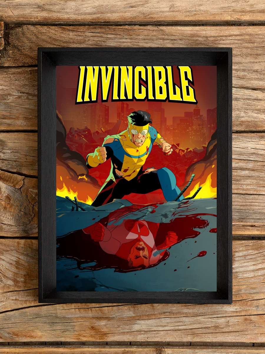 INVINCIBLE Dizi Tablo Siyah Çerçeveli Dizi Poster Duvar Tablo